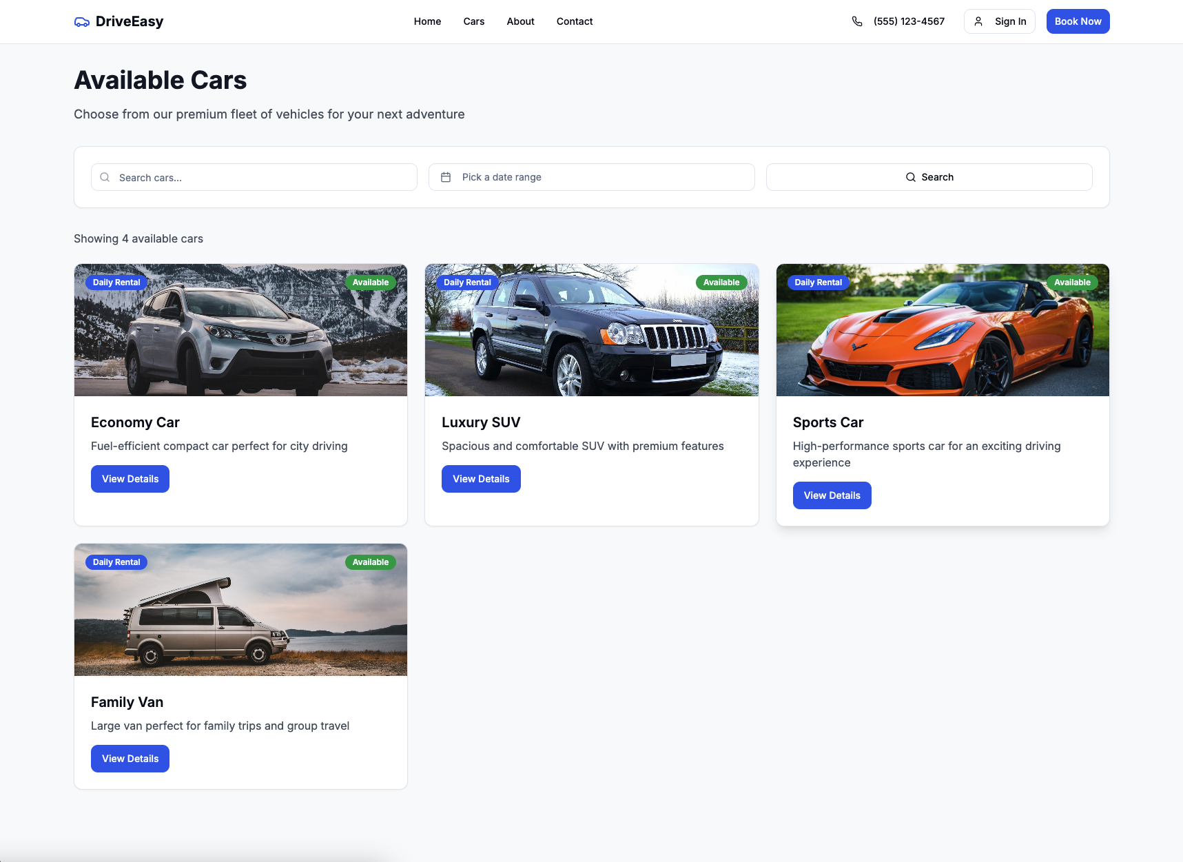 Listing Page Demo